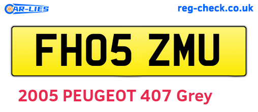 FH05ZMU are the vehicle registration plates.