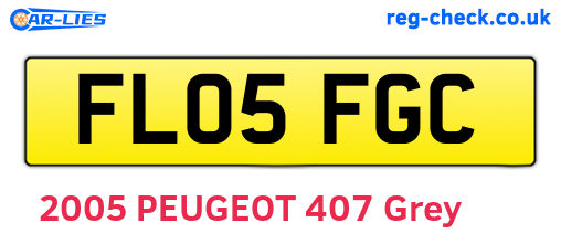 FL05FGC are the vehicle registration plates.