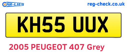 KH55UUX are the vehicle registration plates.