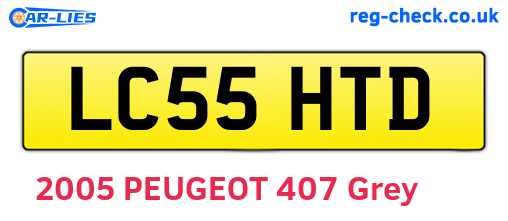 LC55HTD are the vehicle registration plates.