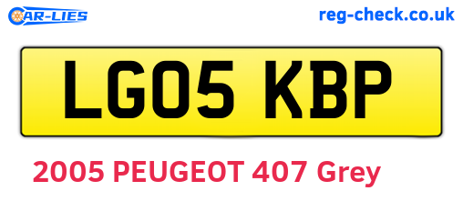 LG05KBP are the vehicle registration plates.