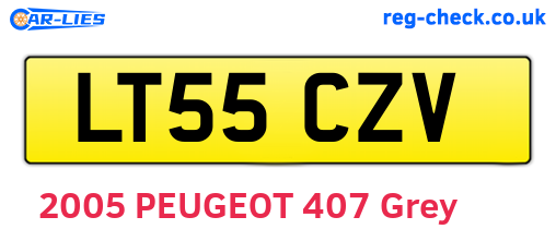 LT55CZV are the vehicle registration plates.