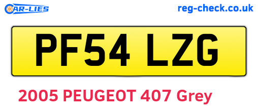 PF54LZG are the vehicle registration plates.