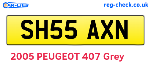 SH55AXN are the vehicle registration plates.