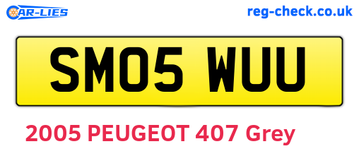 SM05WUU are the vehicle registration plates.