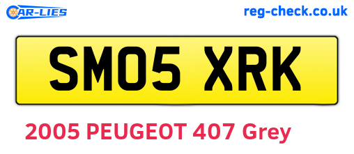 SM05XRK are the vehicle registration plates.
