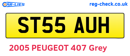 ST55AUH are the vehicle registration plates.