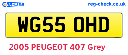WG55OHD are the vehicle registration plates.
