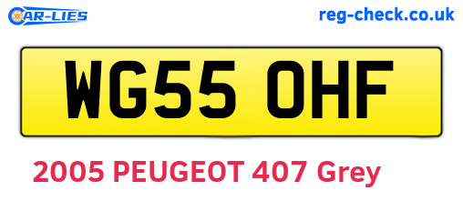 WG55OHF are the vehicle registration plates.