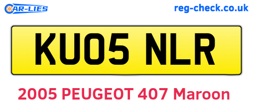 KU05NLR are the vehicle registration plates.