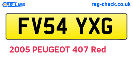 FV54YXG are the vehicle registration plates.