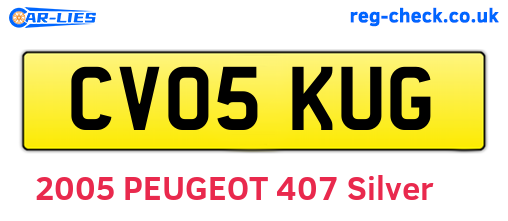 CV05KUG are the vehicle registration plates.