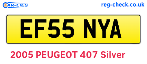 EF55NYA are the vehicle registration plates.