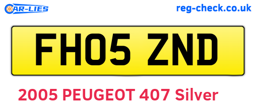 FH05ZND are the vehicle registration plates.