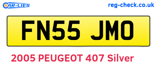 FN55JMO are the vehicle registration plates.