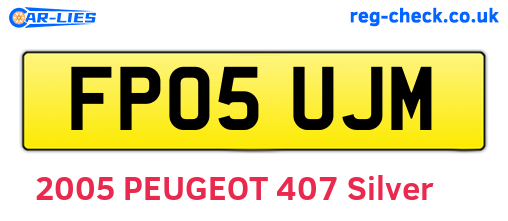 FP05UJM are the vehicle registration plates.