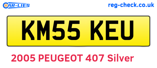 KM55KEU are the vehicle registration plates.