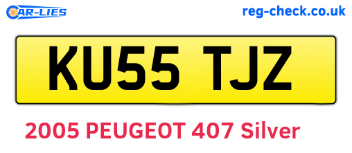 KU55TJZ are the vehicle registration plates.