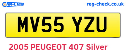 MV55YZU are the vehicle registration plates.
