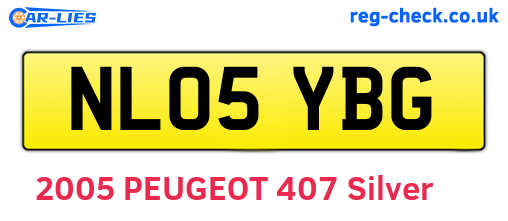 NL05YBG are the vehicle registration plates.