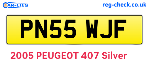 PN55WJF are the vehicle registration plates.