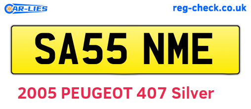 SA55NME are the vehicle registration plates.
