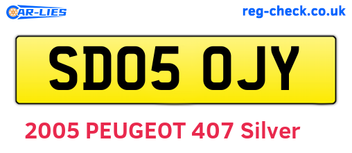 SD05OJY are the vehicle registration plates.