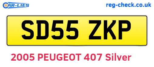 SD55ZKP are the vehicle registration plates.