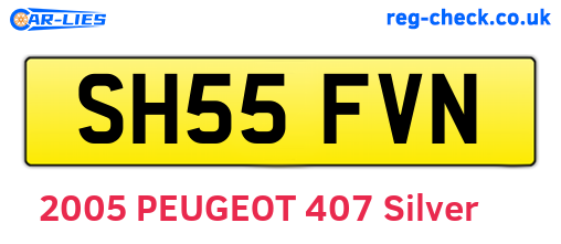 SH55FVN are the vehicle registration plates.