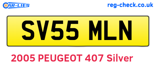 SV55MLN are the vehicle registration plates.