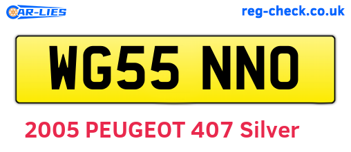 WG55NNO are the vehicle registration plates.