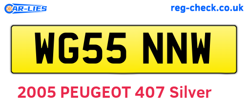 WG55NNW are the vehicle registration plates.