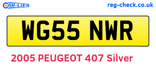 WG55NWR are the vehicle registration plates.