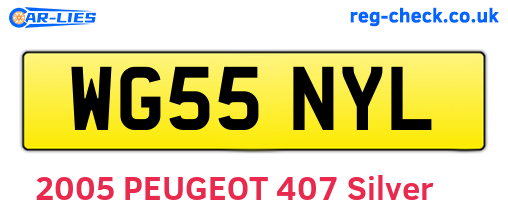 WG55NYL are the vehicle registration plates.