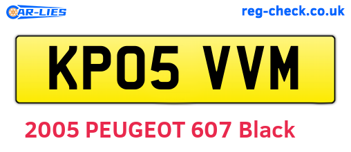 KP05VVM are the vehicle registration plates.