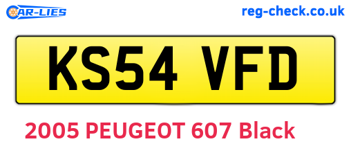 KS54VFD are the vehicle registration plates.
