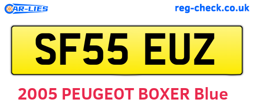 SF55EUZ are the vehicle registration plates.