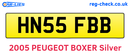 HN55FBB are the vehicle registration plates.