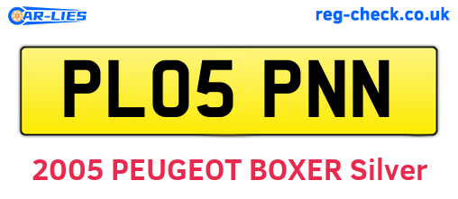 PL05PNN are the vehicle registration plates.