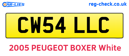 CW54LLC are the vehicle registration plates.