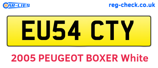 EU54CTY are the vehicle registration plates.