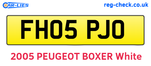 FH05PJO are the vehicle registration plates.
