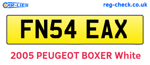 FN54EAX are the vehicle registration plates.