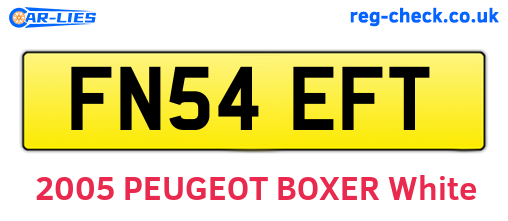 FN54EFT are the vehicle registration plates.
