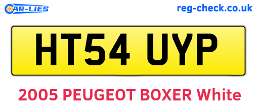 HT54UYP are the vehicle registration plates.