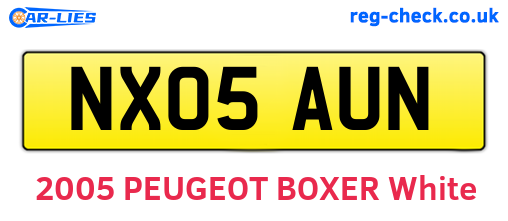 NX05AUN are the vehicle registration plates.
