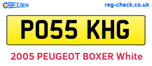 PO55KHG are the vehicle registration plates.