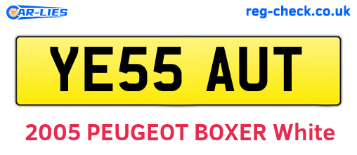 YE55AUT are the vehicle registration plates.