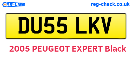 DU55LKV are the vehicle registration plates.
