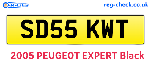 SD55KWT are the vehicle registration plates.